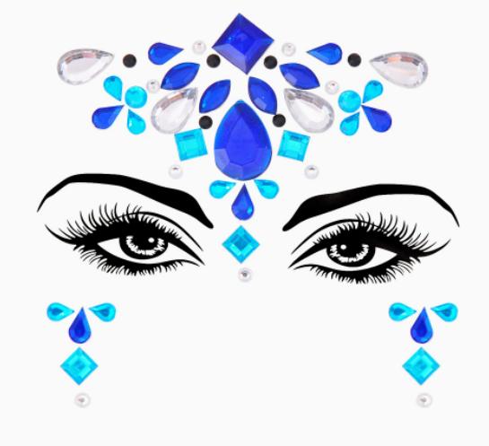 3D New Rhinestone Festival Makeup Bright Face Stickers Glitter Stones Jewelry Stickers On Crystals Face Gems Decoration Diamonds