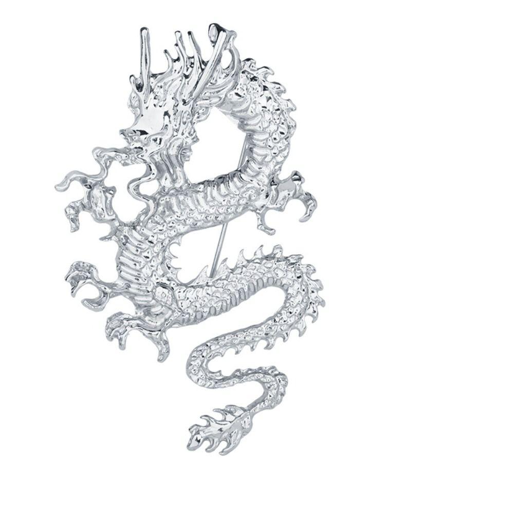 Style Zinc Zinc Alloy Legend Animal Lapel Pins Vintage Men Brooch Metal Dragon Badge Suit Coat Collar Pins