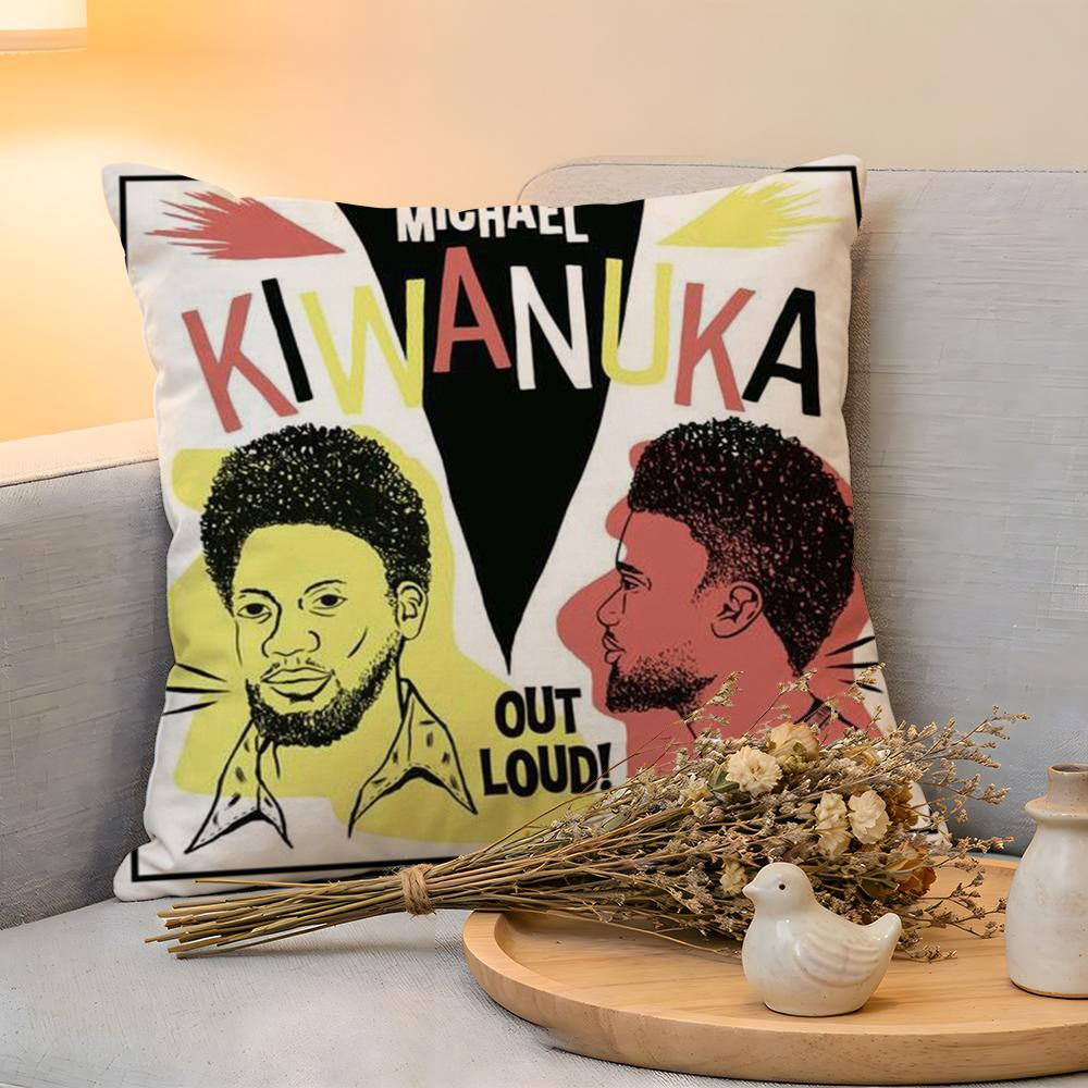 Cushion Cover  Linen  SkinFriendly Soft Decorative Case For Sofa Home Decor Singer MMichael KKiwanuka Pillow cover