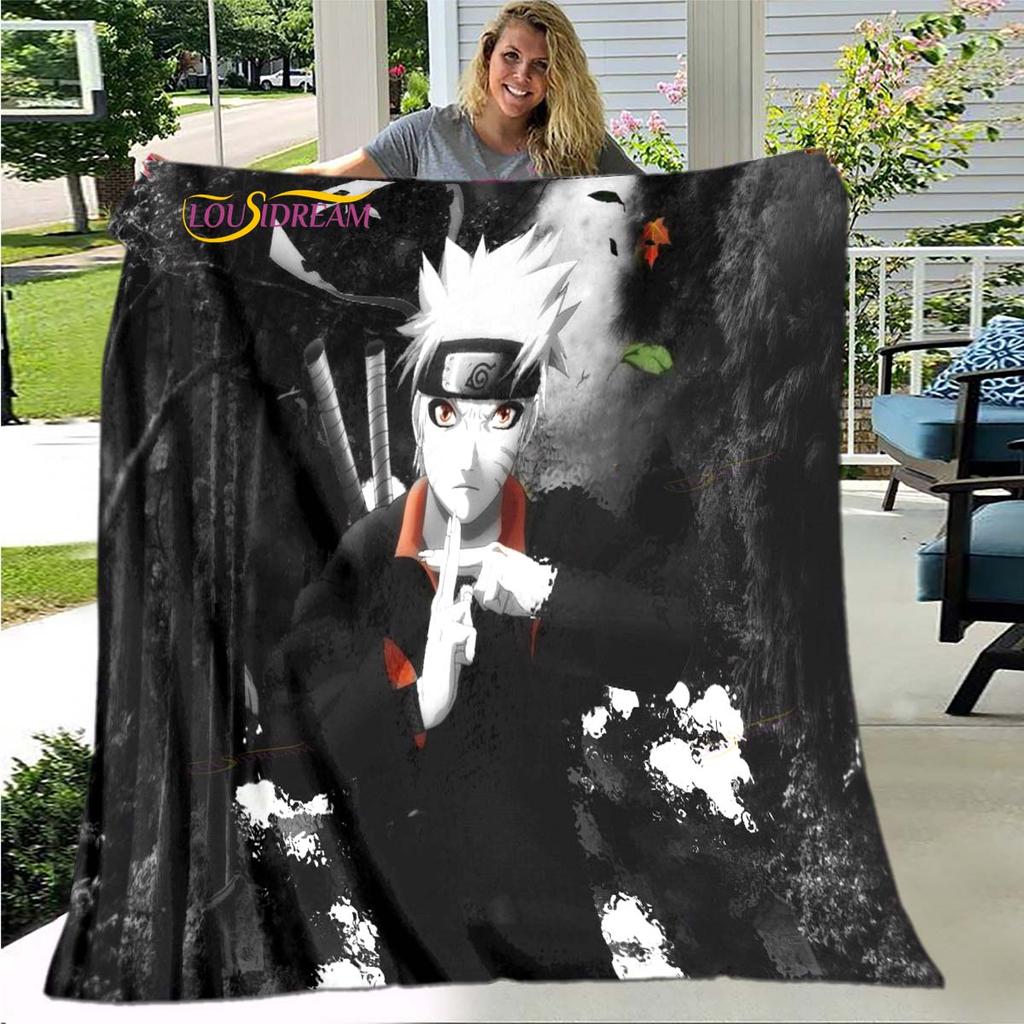 Super Clear 3D Naruto Bed Blanket Office Home Hiking Picnic Thick Quilt Fashionable Bedspread Flannel Blanket