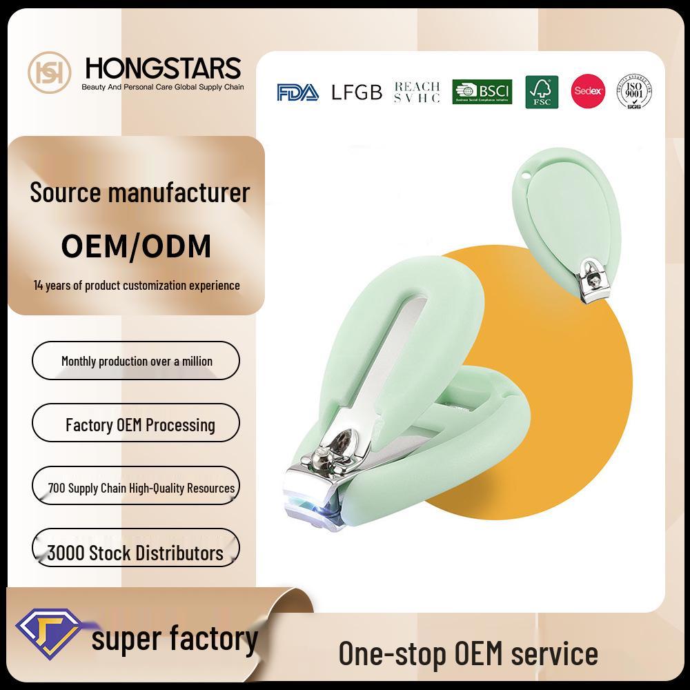 Newborn Baby Nail Clipper Set: Anti-Pinch Clippers, Children's Nail File & Ear Spoon