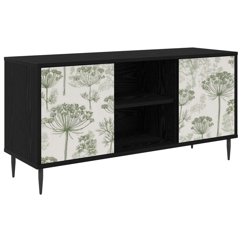 TV Cabinet GOTHA 102 x 33 x 51 cm Black Oak Effect
