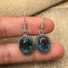 Ravishing Indicolite Gemstone Handmade 925 Solid Sterling Silver Earring Jewelry For Her