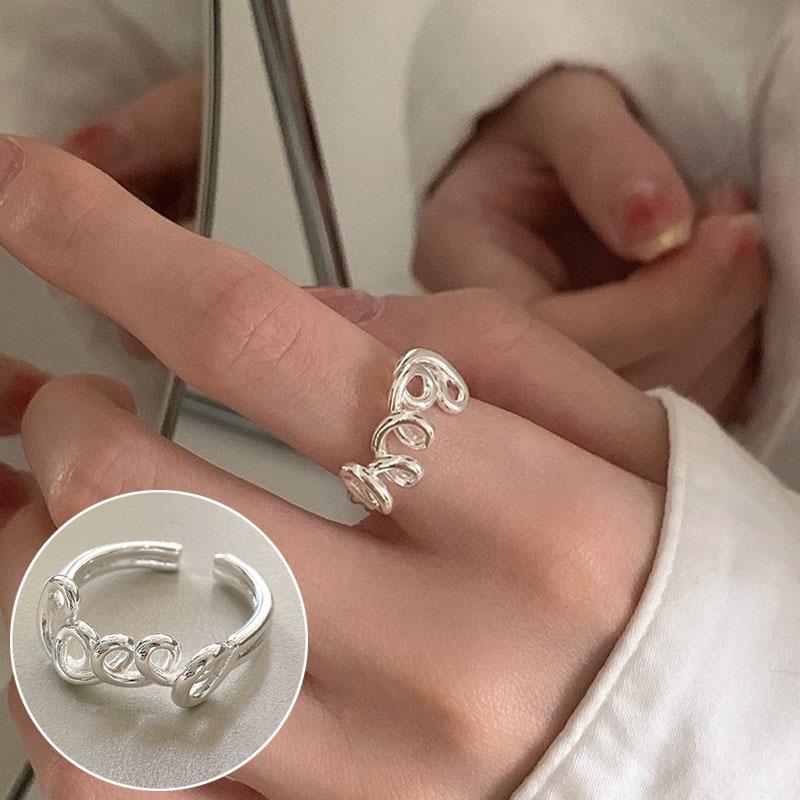 Кольцо-обертка с геометрическими линиями - Посеребренное S925 для женщин