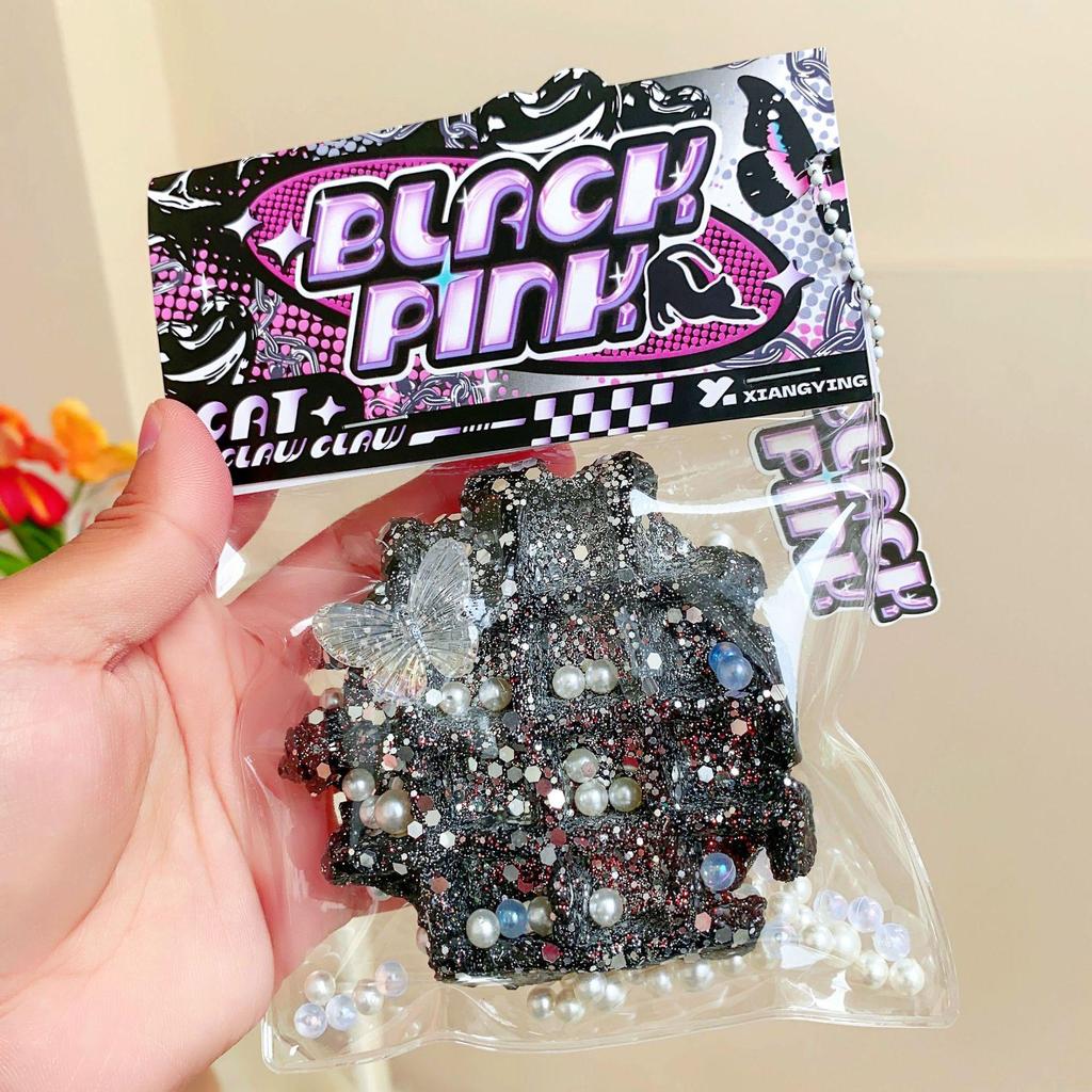 Розовая и черная кошачья лапка, игрушка-антистресс для сжимания - Мягкая, похожая на грязь, декомпрессионная вещь в слепом пакете