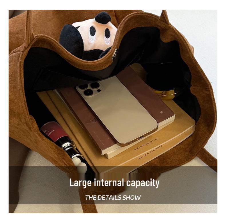 Korean Cute Mickey Head Large Capacity Retro Tote Shoulder Bag
