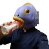 Halloween Cute Animal Latex Fish Head Mask Tropical Fish Headgear Funny Party Costume Props