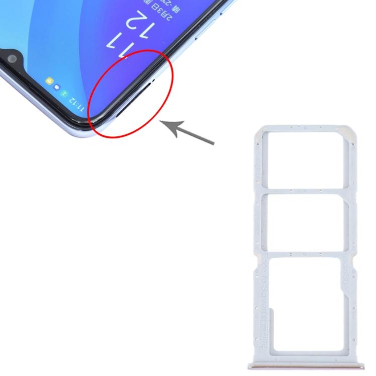 Для OPPO A55 5G / A53S 5G Лоток для SIM-карты + Лоток для SIM-карты + Лоток для карты Micro SD