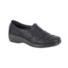Womens/Ladies Ruched Twin Gusset Loafers