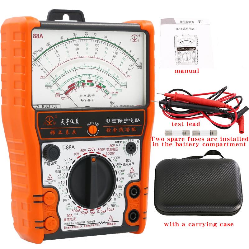 NJTY 88A Analog Multimeter Mechanical High Precision Buzzer Overload Protection Universal Table Internal Magnet