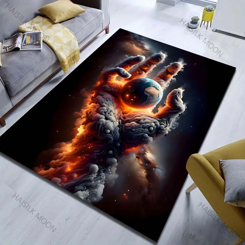Креативный ковер с рисунком «Держащий планету» для спальни, гостиной, прикроватный, под диван, напольный коврик, современный домашний декор, ковер для подарков
