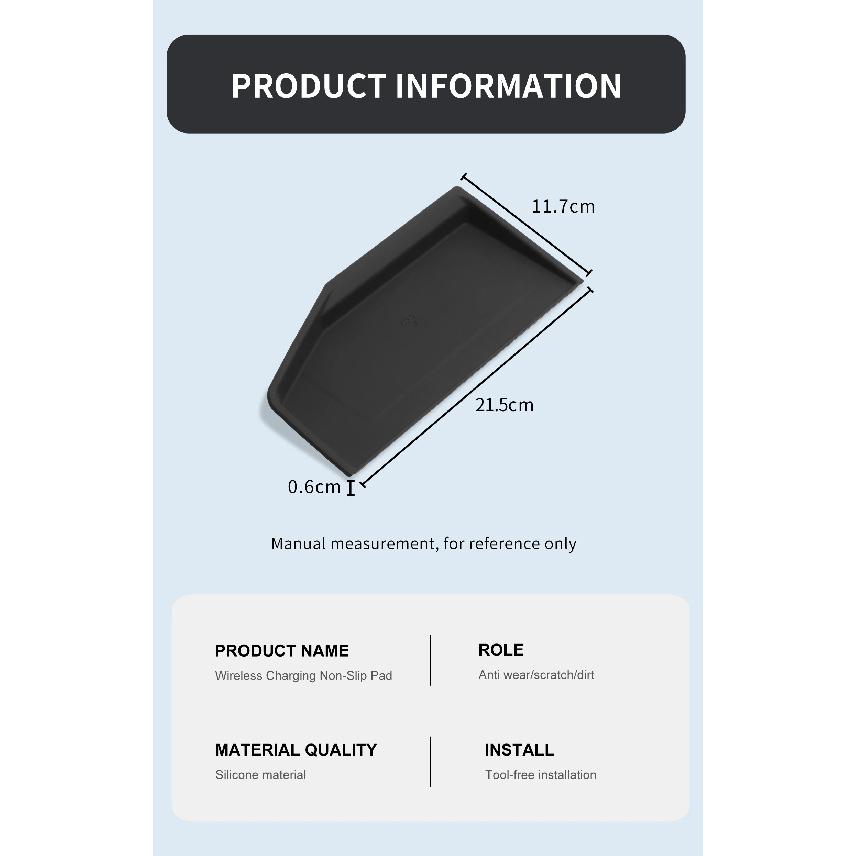 Anti-skid Pad for Lexus GX 550H 2024 2025 Car Phone Wireless Charging Pad Models Silicone Auto Accessories (Only The Mat)