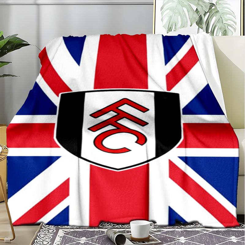 1PC Fulham F.C Printed Soft Flannel Blanket Throw for Adult Bedroom Living Room Sofa Camping Travel Fan gifts Christmas Gifts