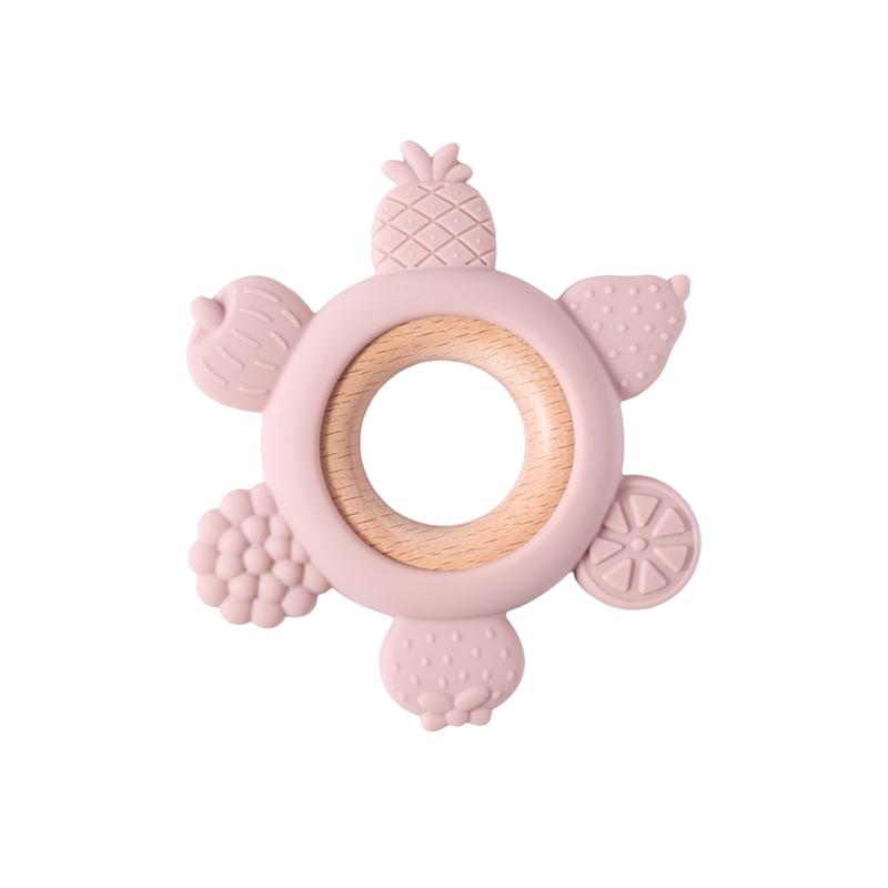 1Pcs Baby Silicone Teether Teething Chew Toys Bpa Free Silicone Diy Pacifier Chain Necklaces Pendant Cartoon Animal Teethers