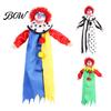 Halloween Hanging Decorations Decoration, Scary Clown Pendant with Satin Cloak, Fabric Ghost Props Jester Plush Ornament for Horror Party Props,