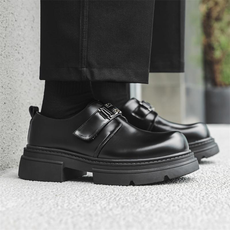 Модные мужские туфли Дерби из кожи на толстой подошве, модный дизайнерский стиль, мужская обувь для отдыха, бизнеса, свадьбы, вечеринки на открытом воздухе, высокие туфли