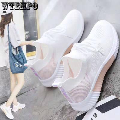 Женская обувь Корейская версия обуви для спорта и отдыха с сетчатой ​​дышащей обувью