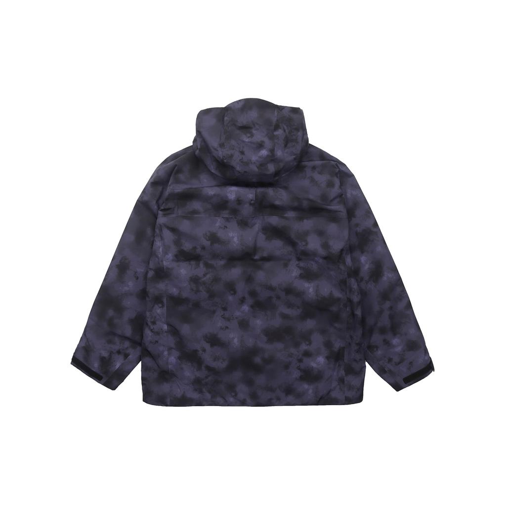 Uniqlo Мужская куртка-толстовка с капюшоном, устойчивая к холоду, ветрозащитная, с длинным рукавом, Soft Shell, с полным принтом, фиолетовая 456881-76