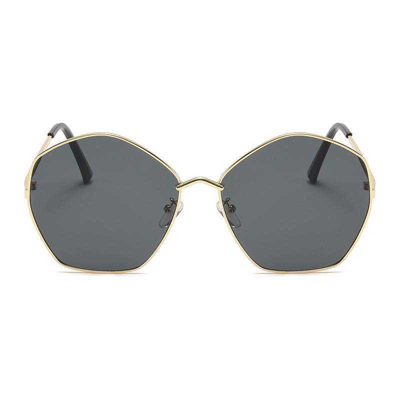 Модные Новые Многоугольные Неправильной Формы Солнцезащитные Очки Ретро Металлические Солнцезащитные Очки Минималистичный Дизайн Защита от Солнца Очки Женские
