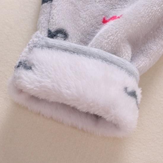 Детский осенне-зимний коралловый бархатный комплект из двух предметов, теплый комплект пижамной одежды