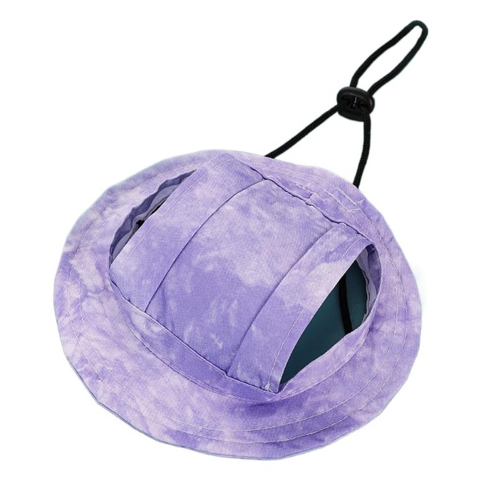 Бейсболка с отверстием для ушей для кошек, регулируемая шляпа от солнца для домашних животных, цветная шляпа от солнца для кошек и собак, летняя