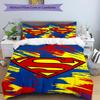 3pcs SUPERMAN Bedding Set Duvet Cover Closure Includes 1 Duvet Cover & 2 Pillowcases, Soft and Comfortable for All Seasons.