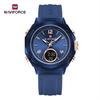 NAVIFORCE Women's Watch Outdoor Sports Waterproof Watches Top Brand Dual Time Display Quartz Wristwatches Rubber Digital Clock
