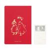 Nitoms Блокнот STALOGY 365 Days Sticker X1461, B6, в клетку, Муми-тролли, красный, набор для дел,