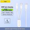PISEN 66W Dual Charging Cable: Fast Charge for Apple, Huawei, Xiaomi.