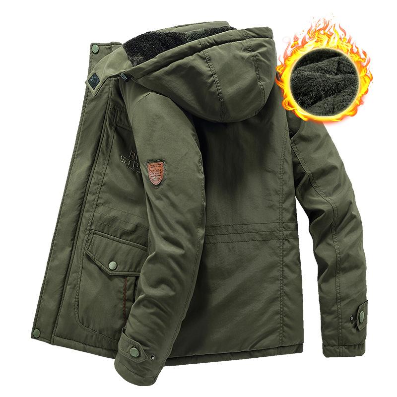 Зимняя флисовая утолщенная хлопковая мужская куртка для активного отдыха, ветрозащитная куртка для альпинизма, куртка для инструментов