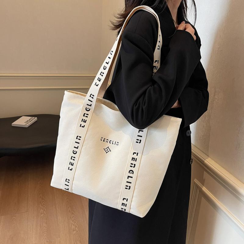 Большая вместительная сумка через плечо женская сумка-тоут с надписью Letter