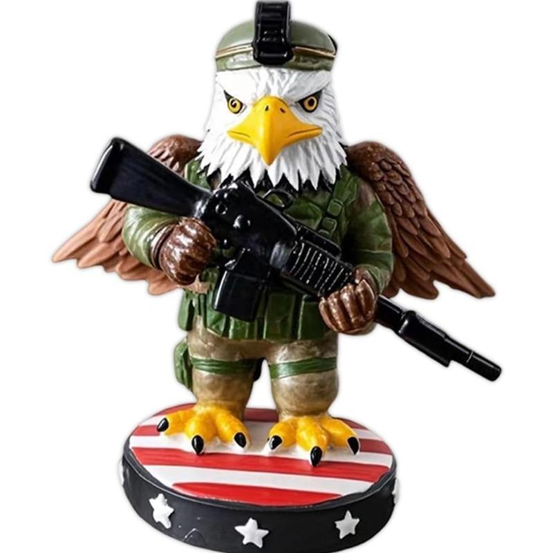 Орел-посвящение ветеранам, скульптура-посвящение ветеранам, статуя орла из смолы военного солдата на День ветеранов, День памяти, патриотическое украшение стола в домашний офис