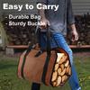 Heavy-Duty Firewood Carrier Bag, Durable Polyester Tote with Sturdy Handles for Camping & Outdoor. Easy Carry & Storage.