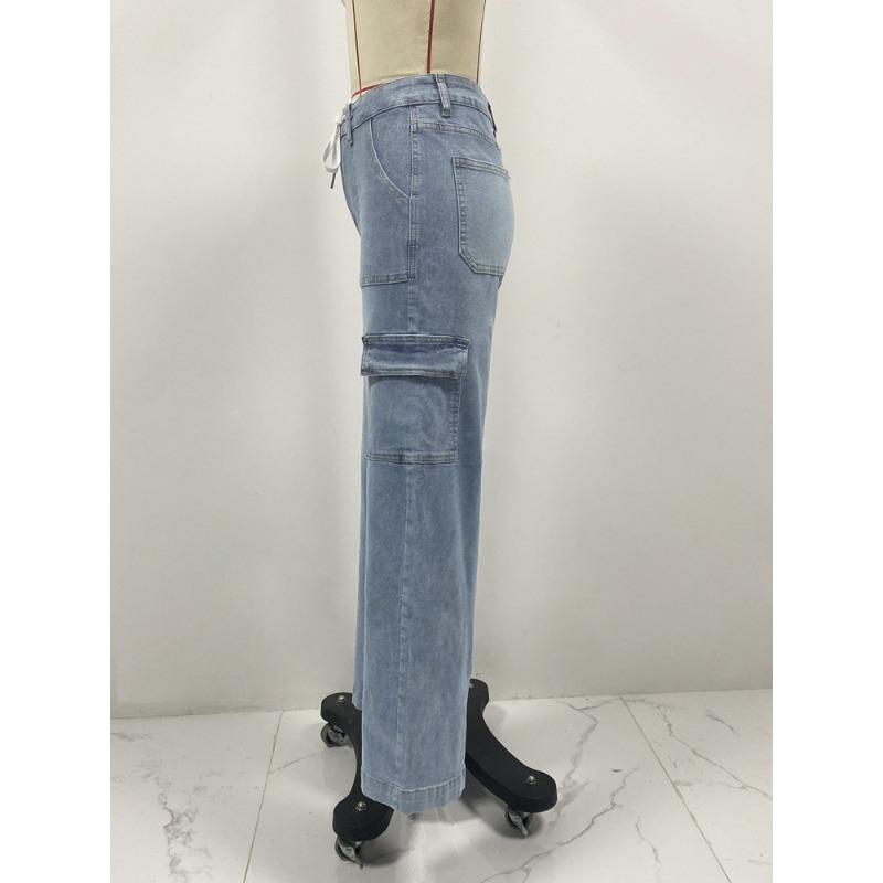 Женские повседневные функциональные рабочие брюки Crew Jeans со шнуровкой и множеством карманов