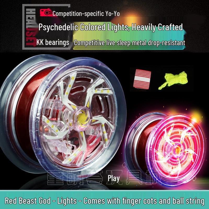 Чудо-девочка Светящийся металлический йо-йо с автоматической втяжкой для детей