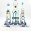 Creative Luxury Ice Castles Playground House Movies Winter Snow Horse Figures Building Blocks Set Toy For Girls Diy Gift