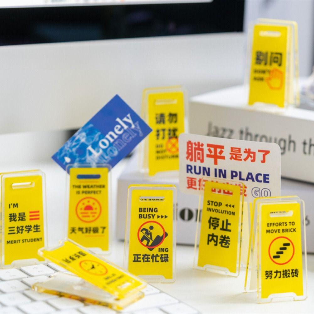 Warning Sign Acrylic PP Clip Acrylic Sealing Clip PP Folder Hand Account Clip Stationery Finishing