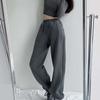 Women Trendy Casual Loose-fit Sweatpants Autumn Drawstring Elastic Waist Pants Basic Jogging Thickened Bundle Foot Trousers