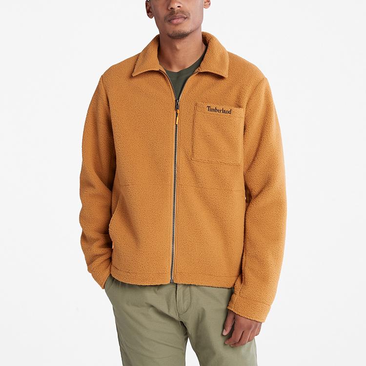 Timberland Уличная повседневная куртка весна-осень на молнии, удобная теплая, с коротким квадратным воротником, флисовое пальто, мужские куртки, пшеничный цвет A68Z9-P47