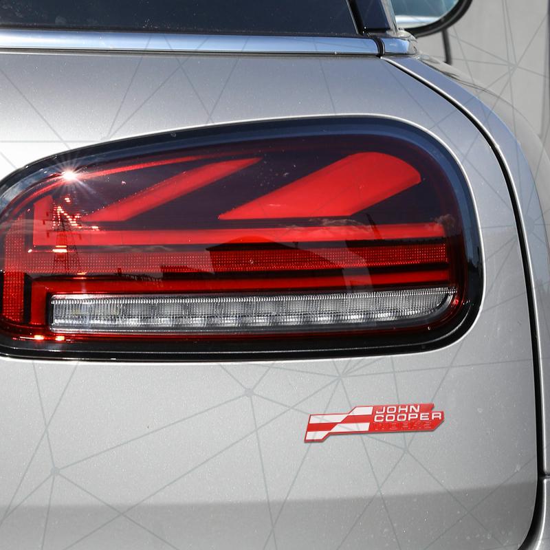 3D Auto Metal 2025 JCW Grille Badge Car Rear Trunk Emblem Sticker Decor For Mini Cooper S F66 F65 F67 Aceman Clubman U25 J01 J05
