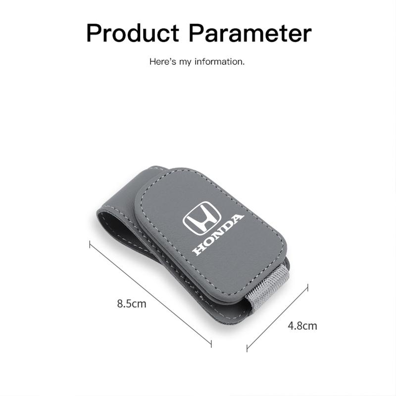 AAAKO1 Car Leather Glasses Clip Sun Visor Ticket Card Clamp Auto Accessories For Honda Civic Fit Jazz Accord Pilot CRV Odyssey Passport