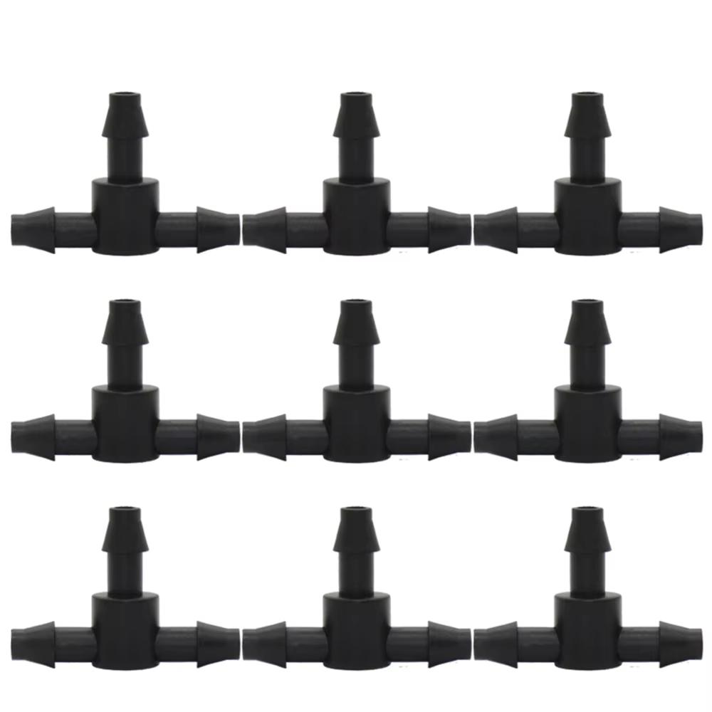 Three-Way Drip Irrigation Connector Hose Barb Connector Suitable for Sprinkler Irrigation Irrigation System 4mm/7mm Pipes
