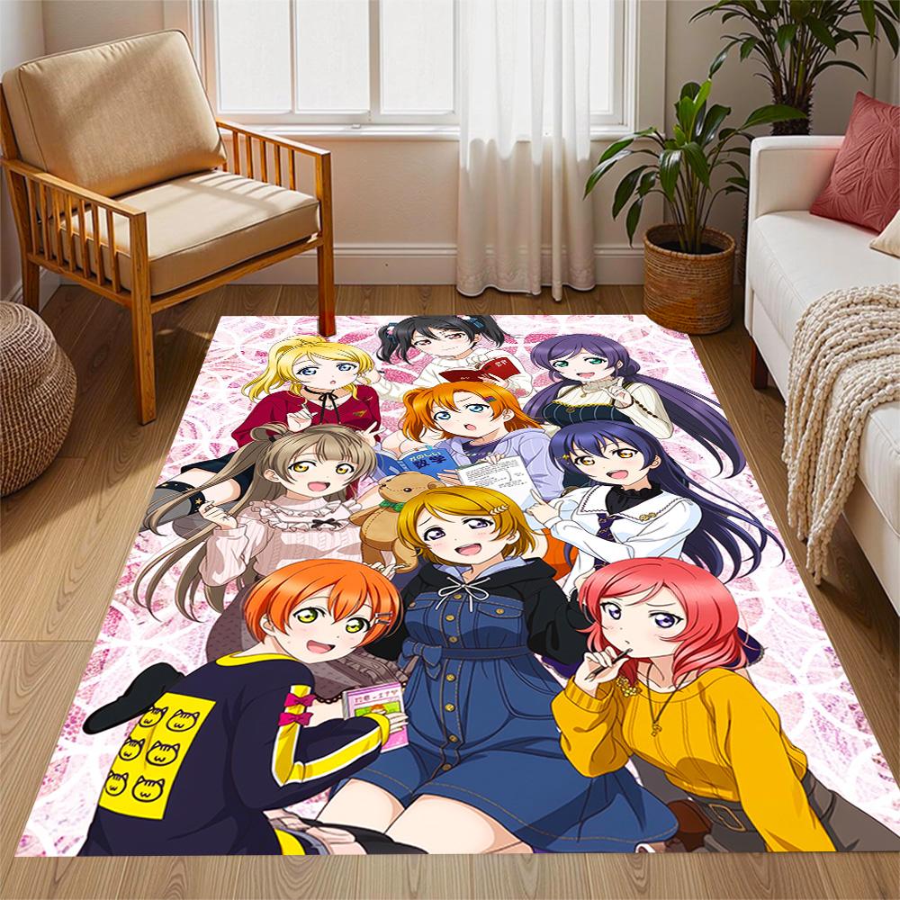 Girl Power Celebration Floor Mat Suitable for Outdoor Dining Room Kitchen Playrooms Anti-slip Rug Anime Office Decor Gift for Festivals