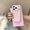 Магнитный чехол однотонный в горошек для iPhone 17, 16 Pro Max, 15, 14