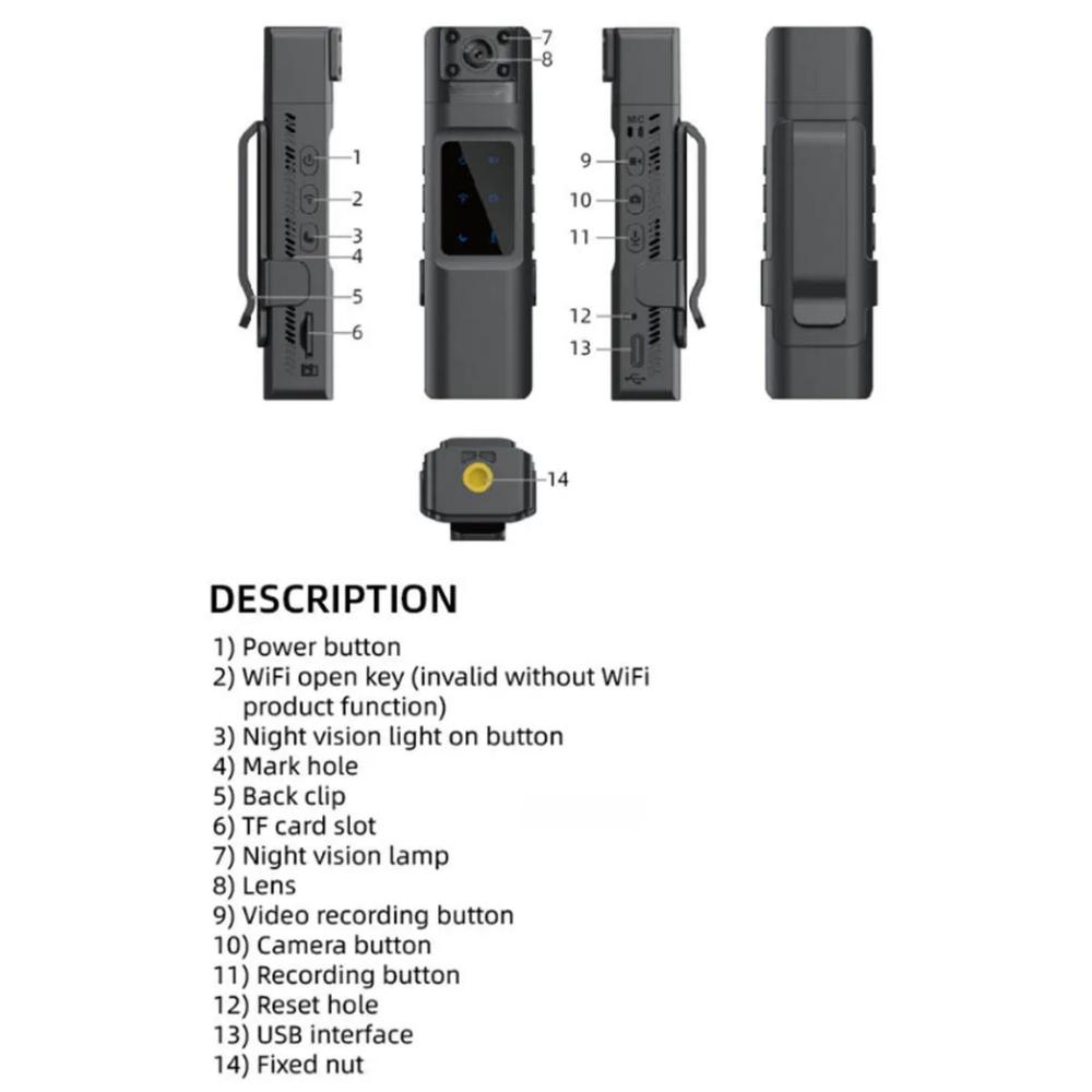 НОВЫЙ С Wi-Fi Hotspot Mini Camera 1080P Портативный Цифровой Видеорегистратор Body Camera Night Vision DVR Миниатюрная Видеокамера