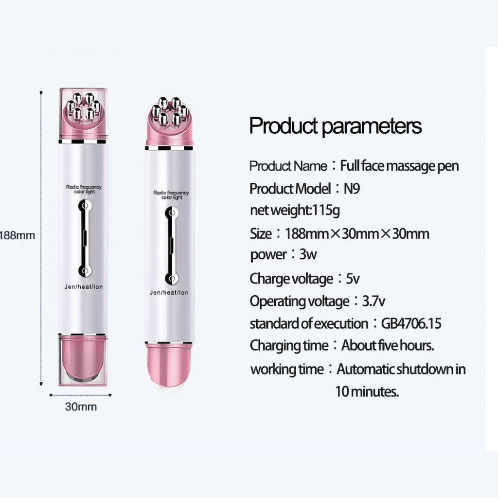 Heating RF Eye Massager Wrinkles Removal Vibration Eye Beauty Treatment Instrument for Home White