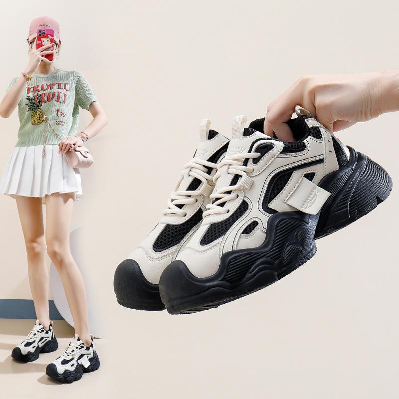 Women's Platform Dad Sneakers Lace Up Fashion Comfortable Chunky Sneakers for Women Casual Sneakers for Walking Workout Sport Work Tennis Shoes
