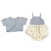 Short Baby Baby Shower Floral Pattern [lua Citron] 2-piece Set, Cardigan, Romper, Coverall, Sleeve, Clothes, Gift, Girl, Spring, Summer, Autumn,