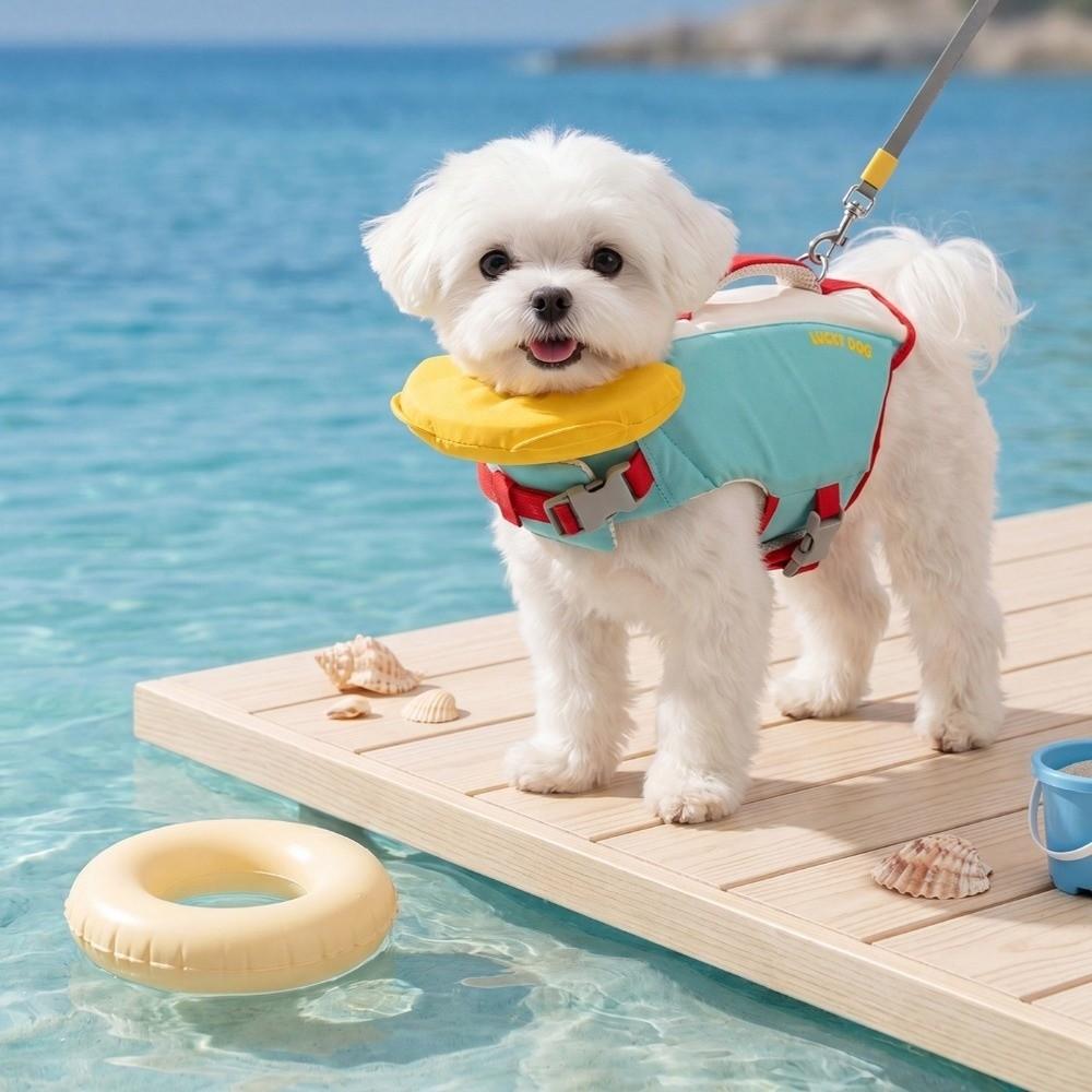 Adjustable Dog Life Jacket Strong Buoyancy Dog Life Preserver Puppy Safety Vests Water Adventures