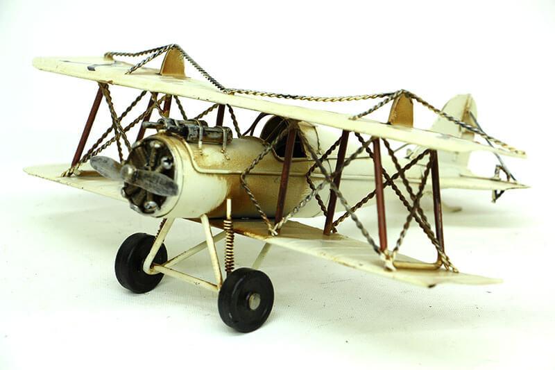 Decorative Metal Airplane Biplane